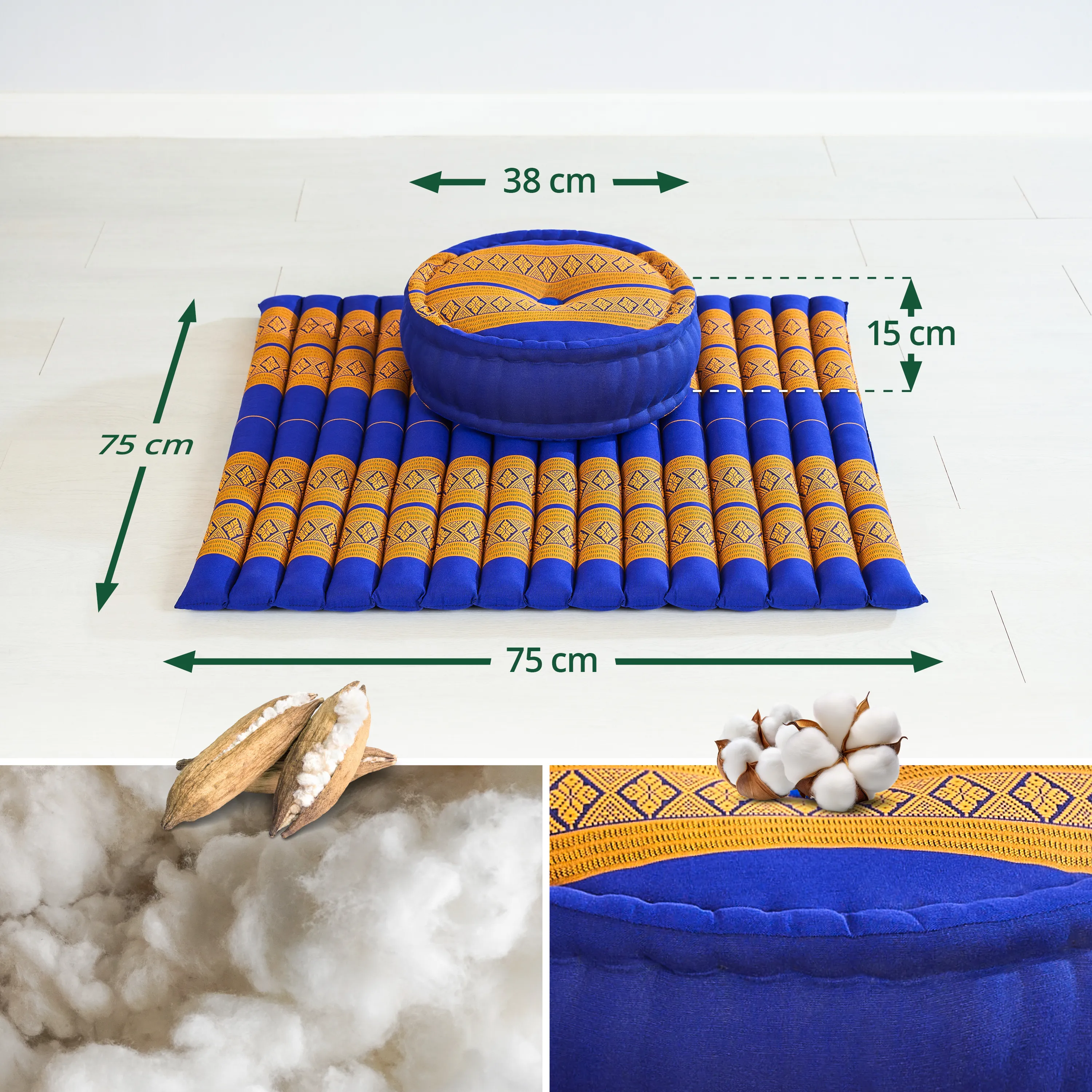 Kapok Meditation Cushion Set XL