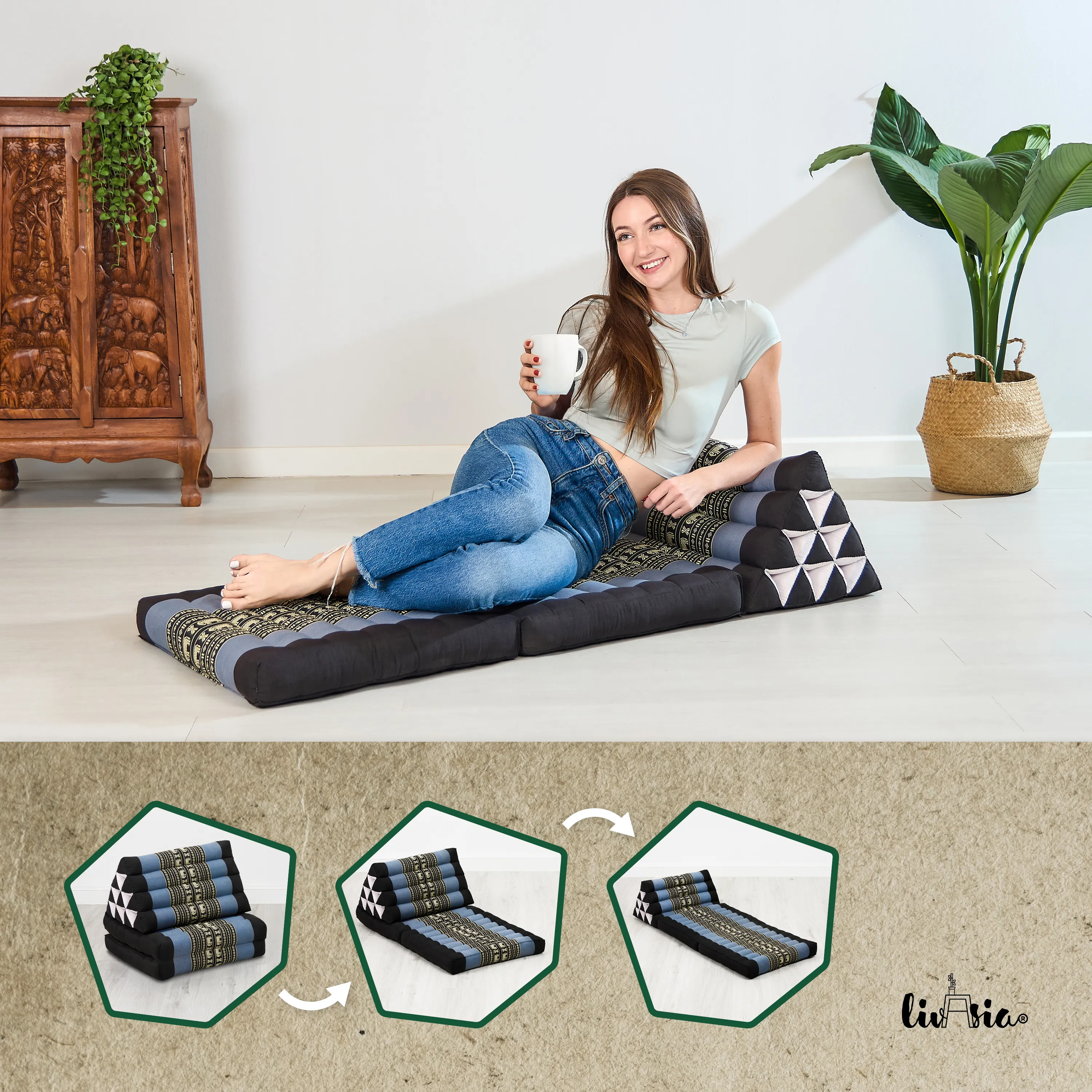 Kapok Thai Cushion 2 Fold