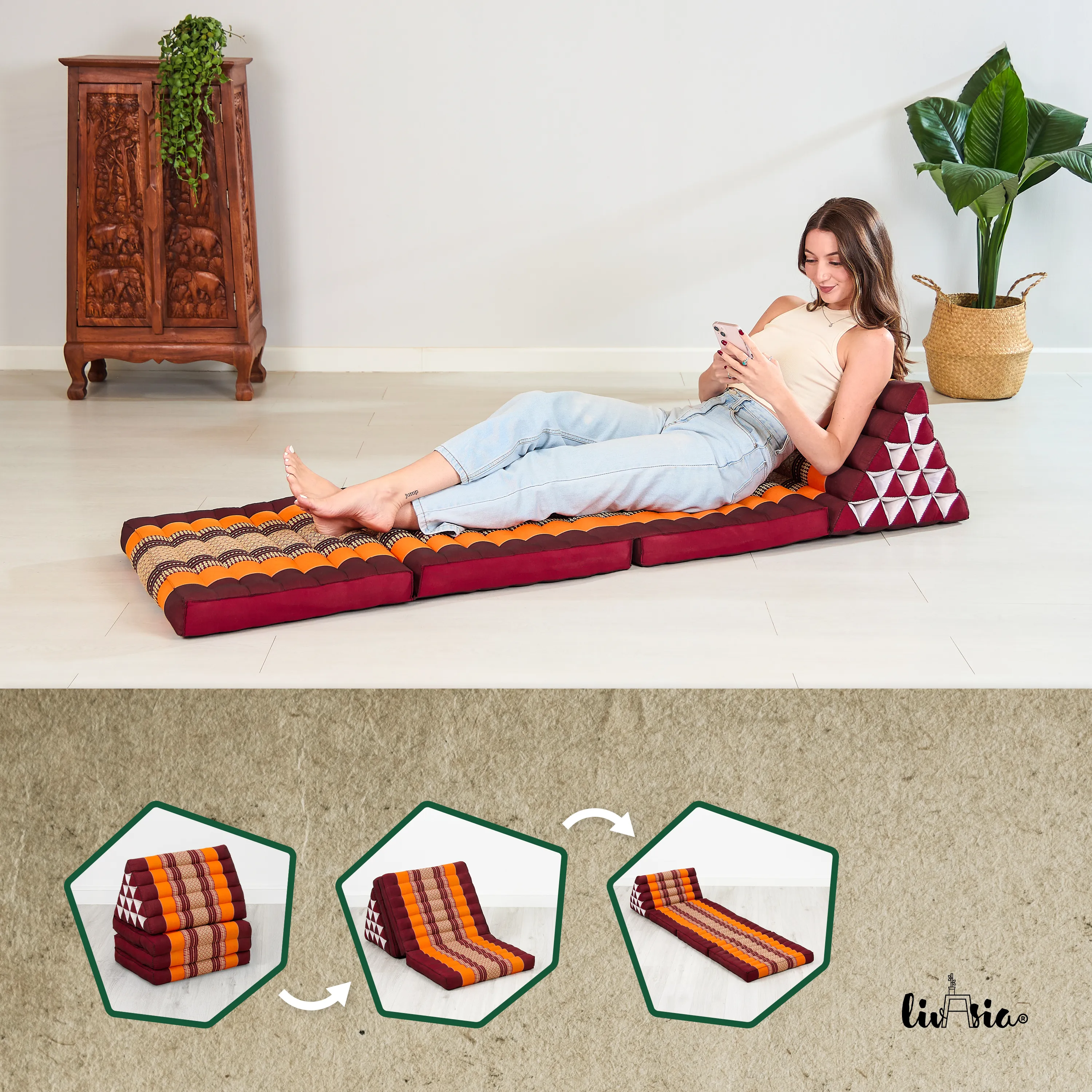 Kapok Thai Cushion XXL Tall