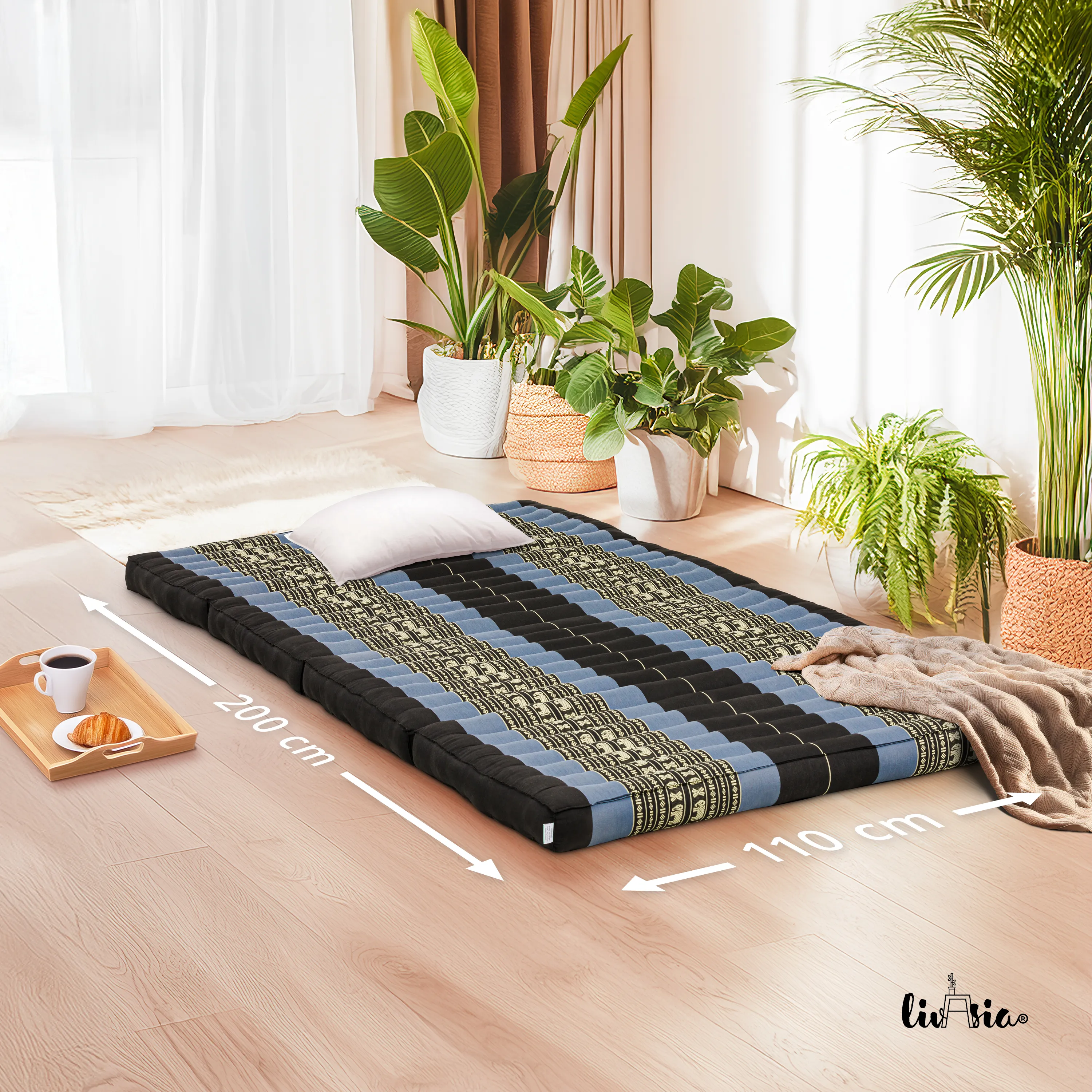 Kapok Folding Mattress, 110 cm wide, Classic