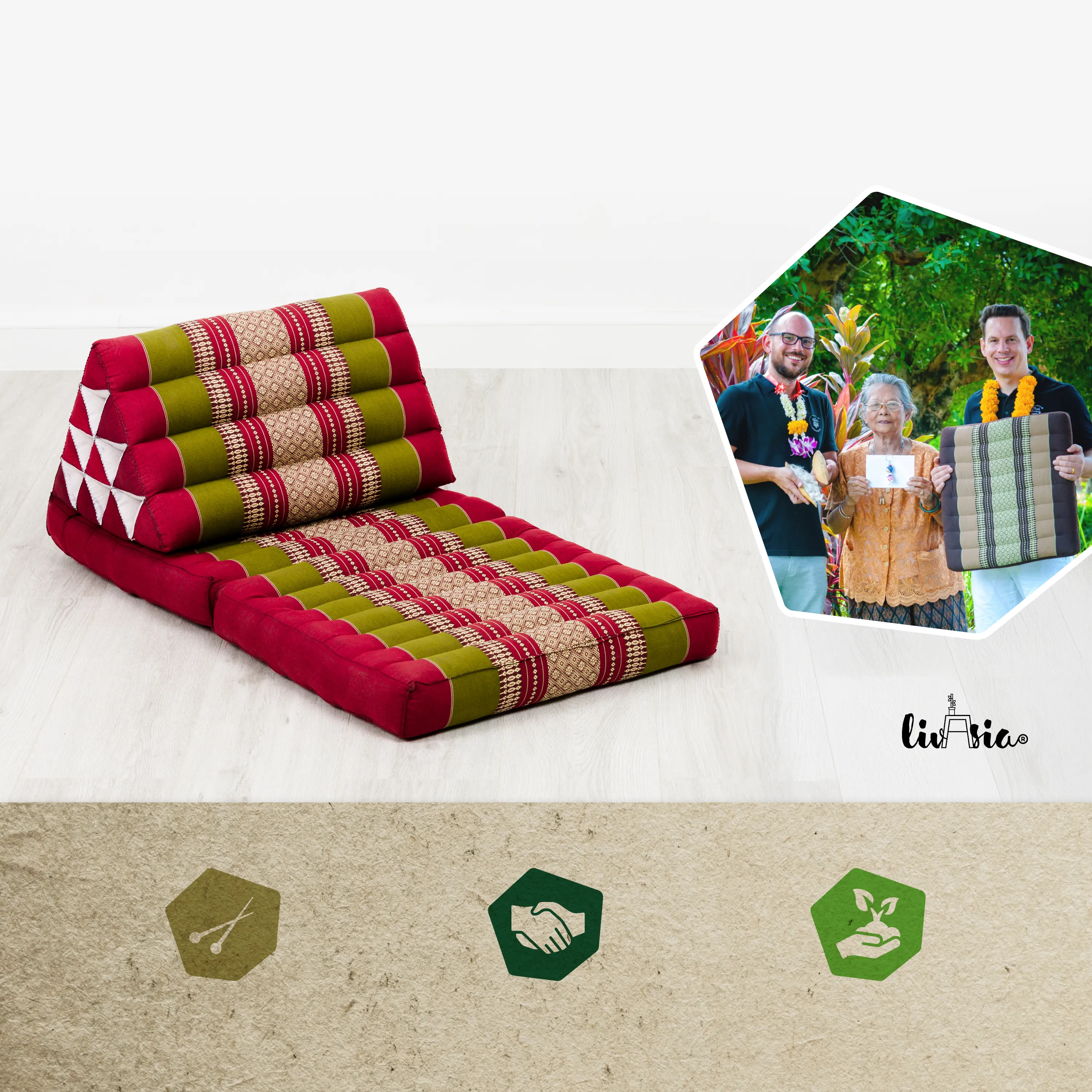Kapok Thai Cushion 2 Fold