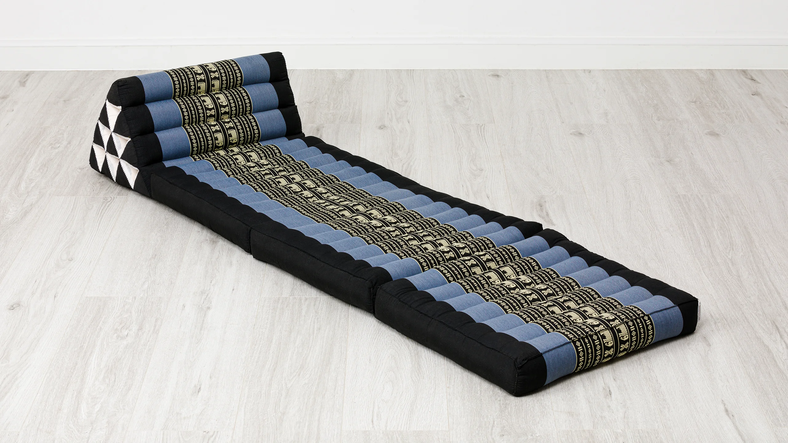 Thaikissen-3_02-blau-Elefanten_1018816367_1_frei Kapok Thai Cushion 3 Fold, Classic